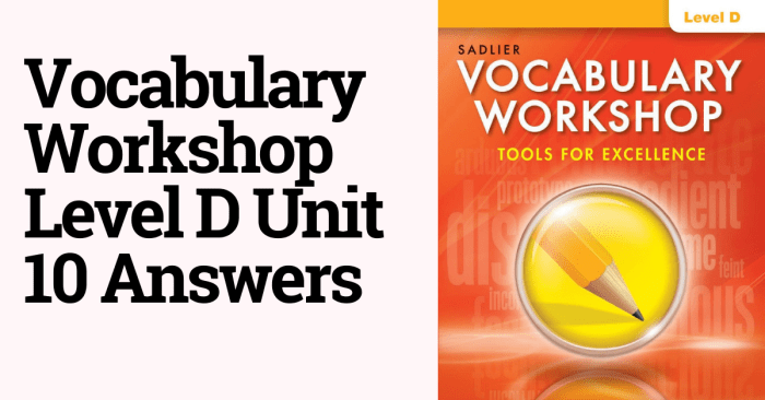 Unit 3 vocabulary workshop level d