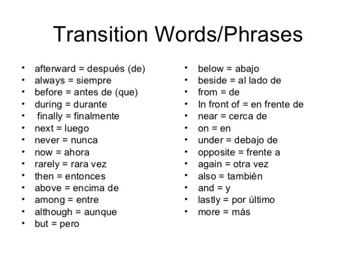 Spanish transition words frases palabras transición español word transicion espanol activities bundle sort subject