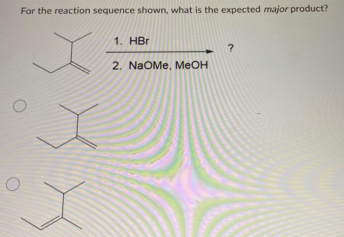 Draw the major product of the reaction sequence shown.