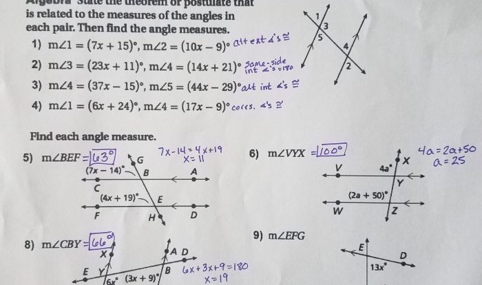 Unit 3 parallel and perpendicular lines answer key