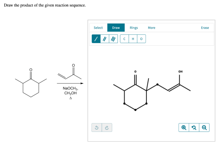 Draw the major product of the reaction sequence shown.